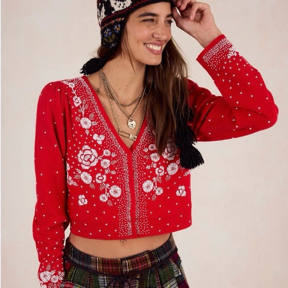 Happy Holidays cardi NWT - Picture 2 of 4